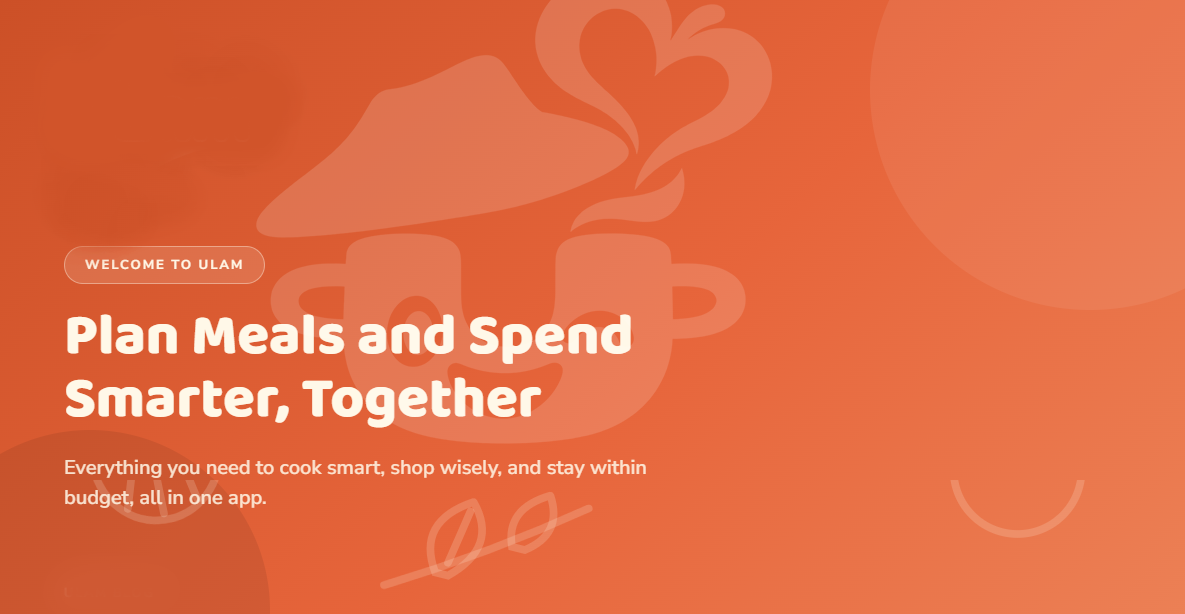Welcome to JuanULam: Plan Meals and Spend Smarter Together