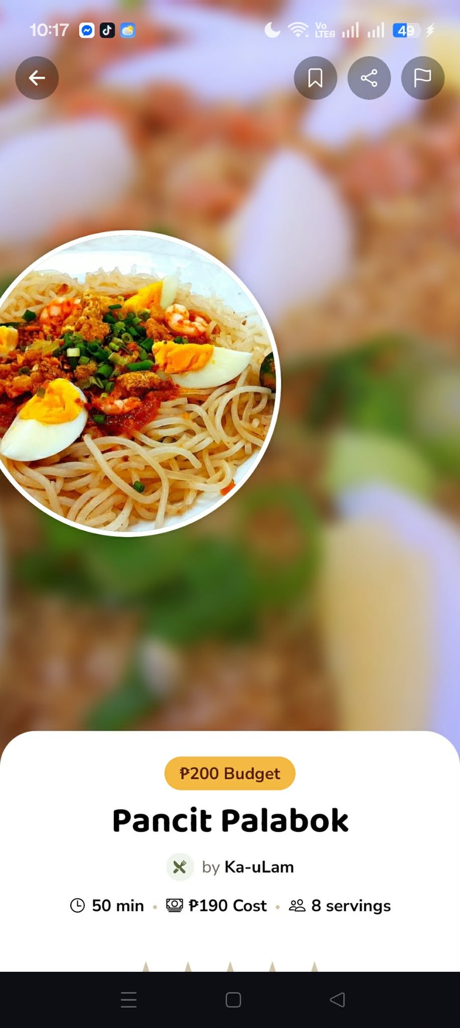 Pancit Palabok recipe on a ₱200 budget
